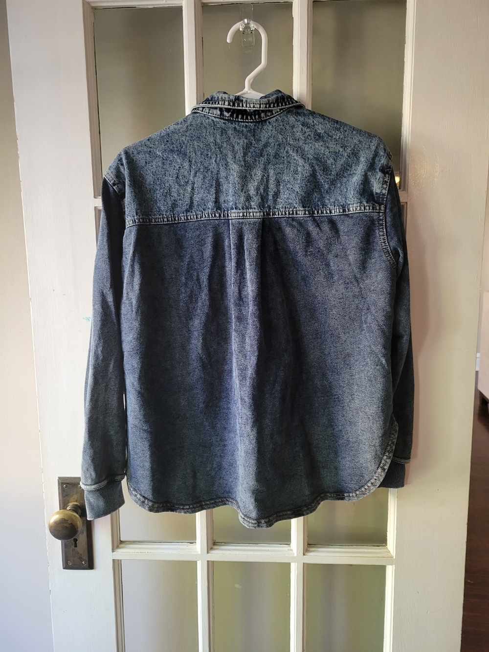 JANE & DELANCEY blue soft denim button-up shirt long sleeve casual Size Small - Picture 7 of 13